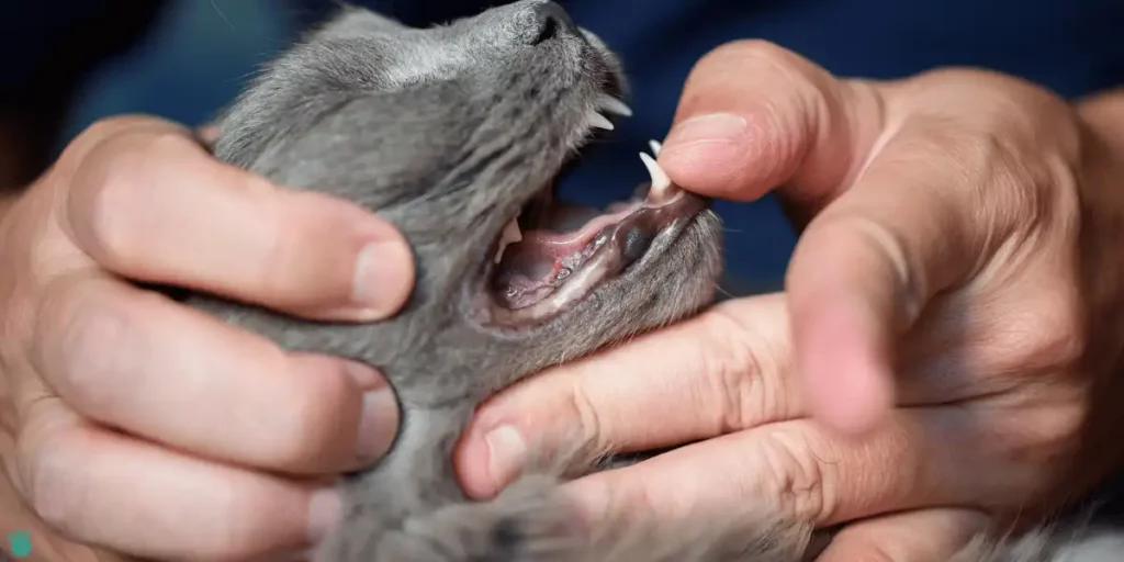 cat with healthy gums